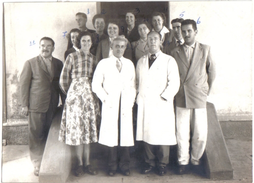 Professores e funcionários em 1958
